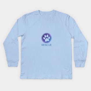 Rescue Pawprint Kids Long Sleeve T-Shirt